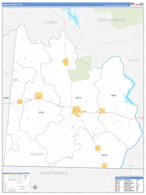 Anson County, NC map
