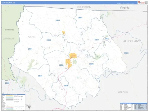 Ashe County, NC map