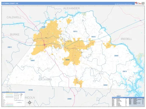 Catawba County, NC map