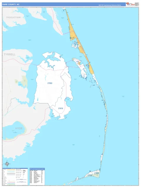 Dare County, NC map