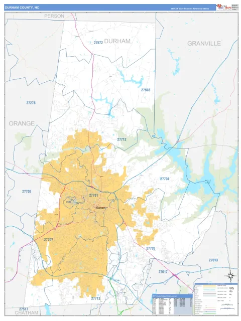 Durham County, NC map