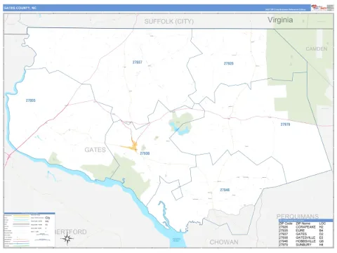 Gates County, NC map