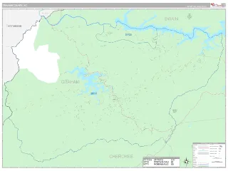Graham County, NC Classic style ZIP Code wall map
