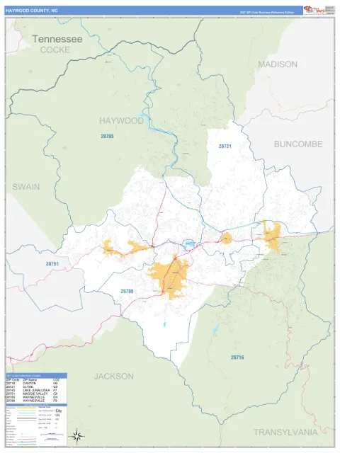 Haywood County, NC map