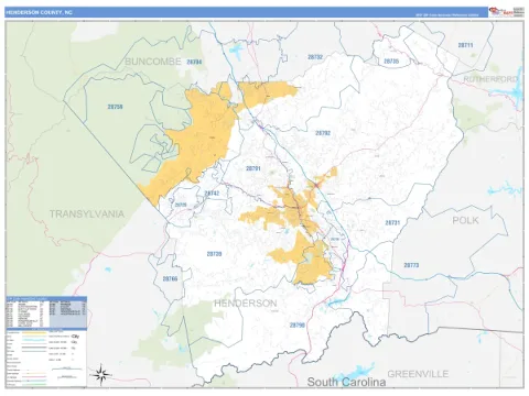 Henderson County, NC map
