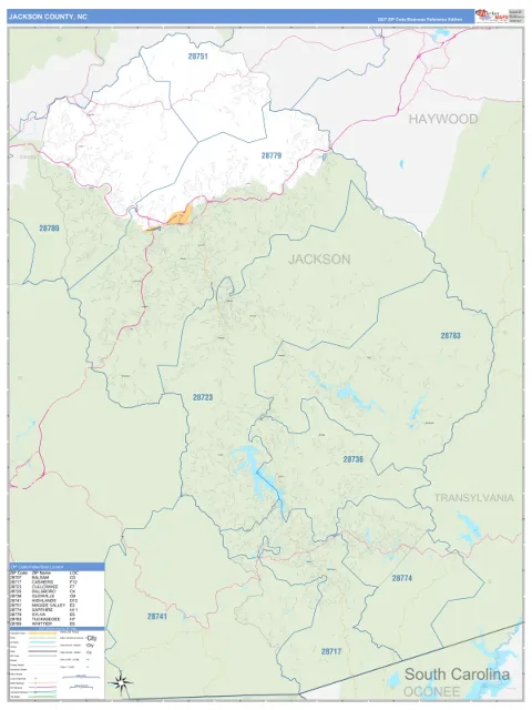 Jackson County, NC map