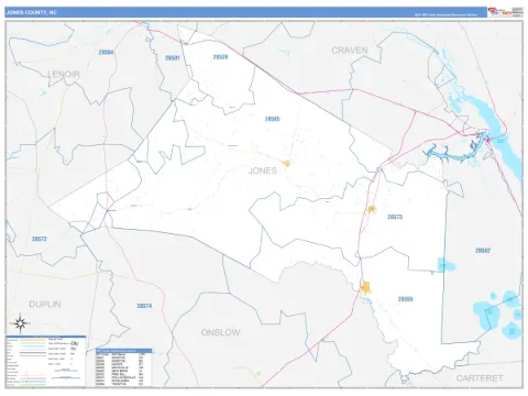 Jones County, NC map