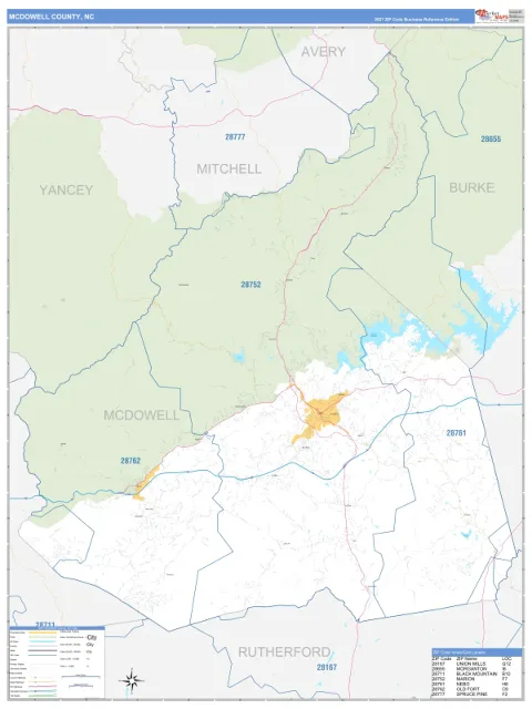 McDowell County, NC map