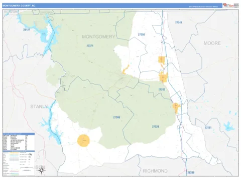 Montgomery County, NC map