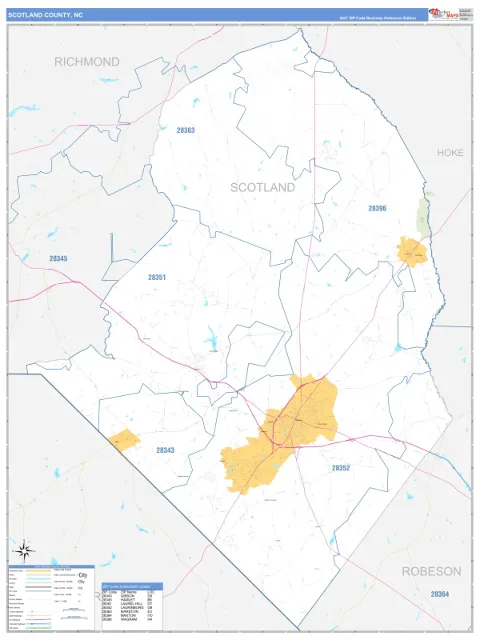 Scotland County, NC map