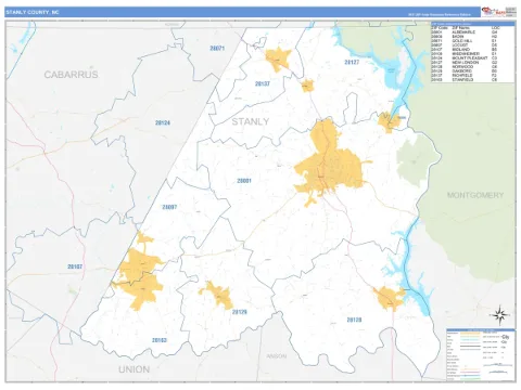 Stanly County, NC map