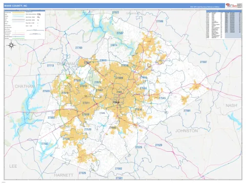 Wake County, NC map