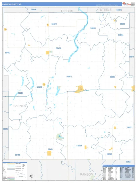 Barnes County, ND map