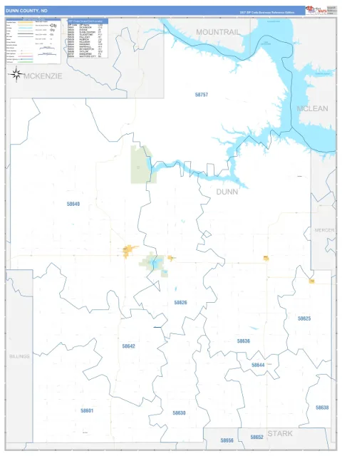 Dunn County, ND map