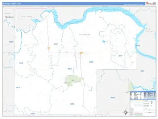McKenzie County, ND Business Reference style ZIP Code wall map