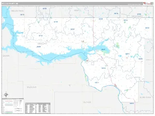 McLean County, ND Classic style ZIP Code wall map