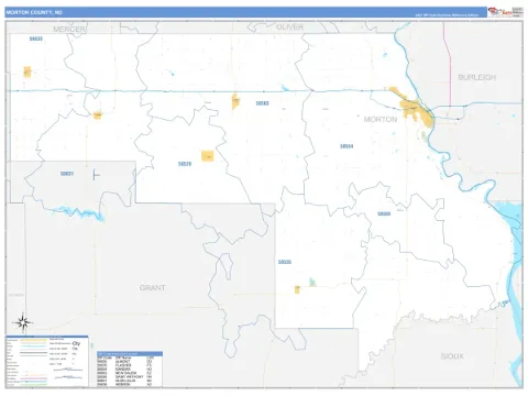 Morton County, ND map