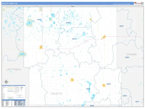 Rolette County, ND map