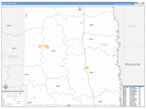 Traill County, ND map