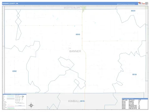 Banner County, NE map