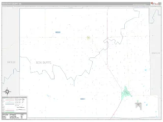 Box Butte County, NE Classic style ZIP Code wall map