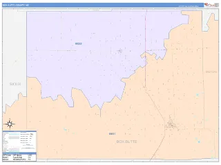 Box Butte County, NE ColorCast style ZIP Code wall map