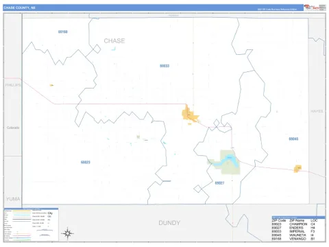 Chase County, NE map