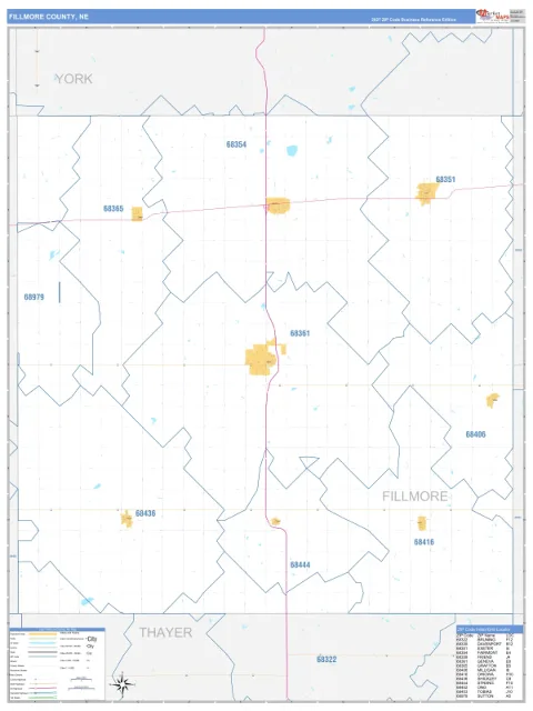 Fillmore County, NE map