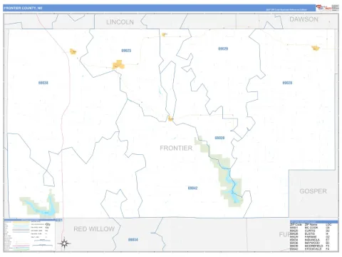 Frontier County, NE map