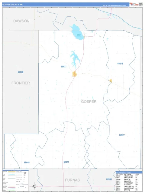 Gosper County, NE map