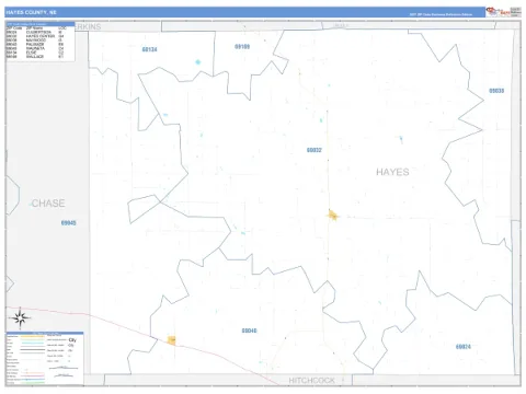 Hayes County, NE map