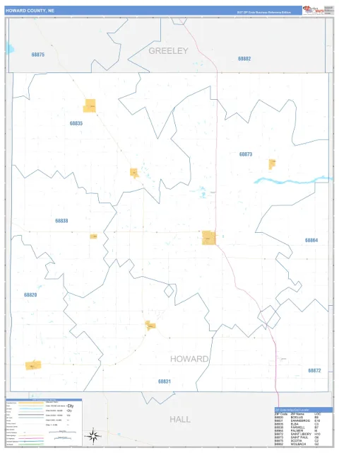 Howard County, NE map