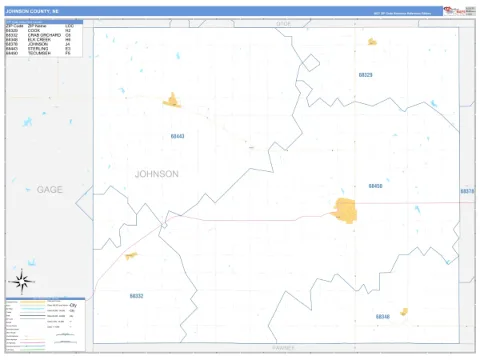 Johnson County, NE map