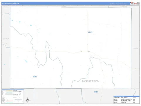 McPherson County, NE map