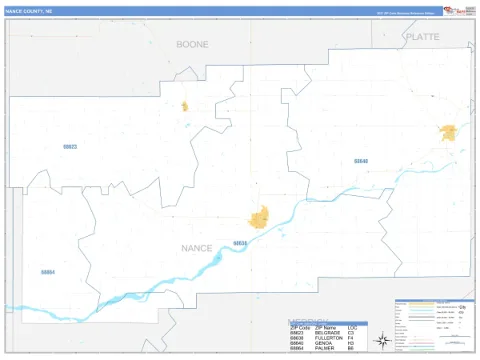 Nance County, NE map