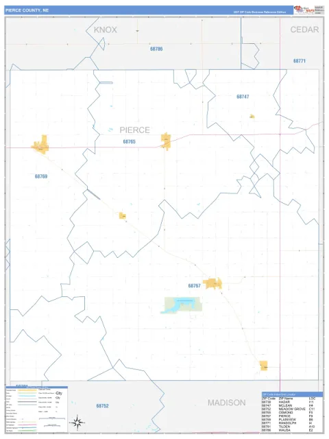 Pierce County, NE map