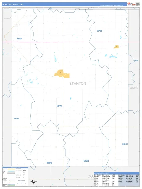 Stanton County, NE map