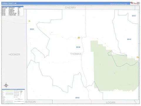 Thomas County, NE map