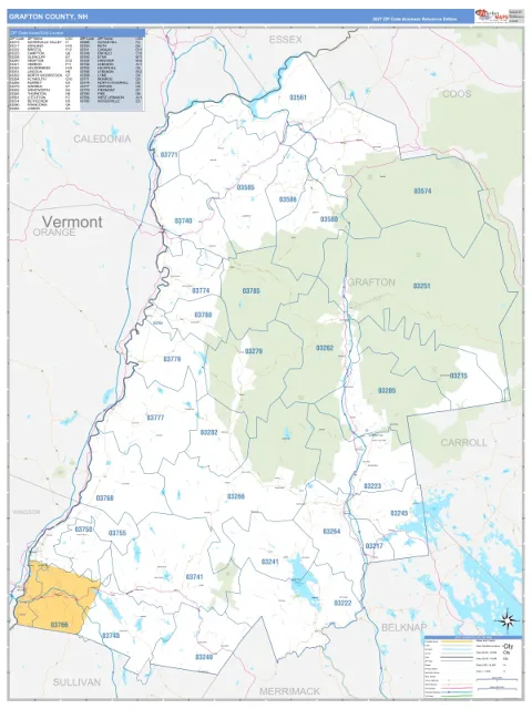 Grafton County, NH map