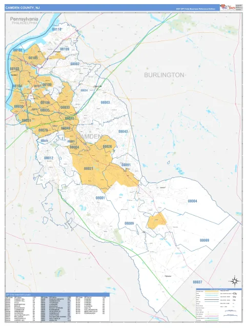 Camden County, NJ map