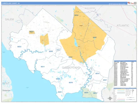 Cumberland County, NJ map