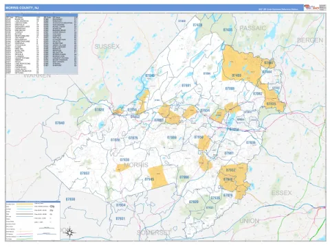Morris County, NJ map
