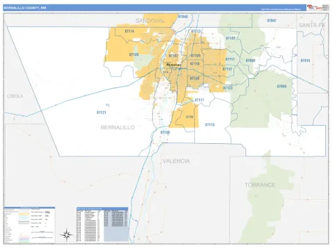 Bernalillo County, NM map