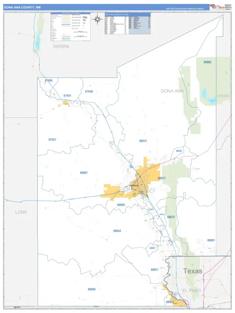 Dona Ana County, NM map