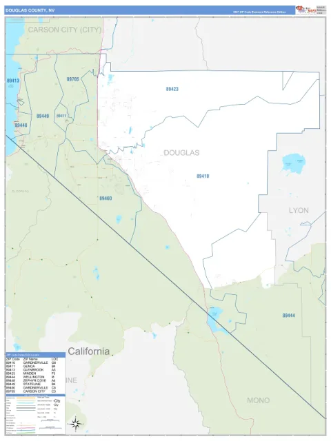 Douglas County, NV map