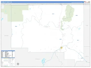 Humboldt County, NV Business Reference style ZIP Code wall map