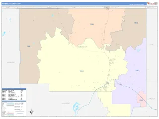 Humboldt County, NV ColorCast style ZIP Code wall map