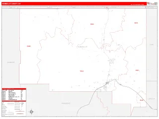 Humboldt County, NV RedLine style ZIP Code wall map