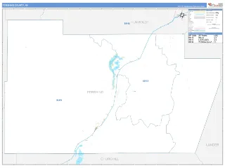 Pershing County, NV Business Reference style ZIP Code wall map