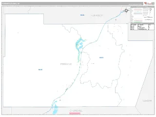 Pershing County, NV Classic style ZIP Code wall map